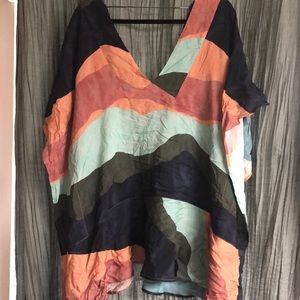 Multi colored bathing suit cover up